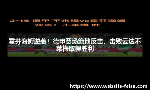 霍芬海姆逆袭！德甲赛场绝地反击，击败云达不莱梅取得胜利