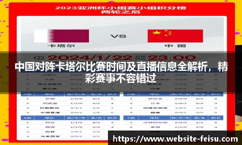 中国对阵卡塔尔比赛时间及直播信息全解析，精彩赛事不容错过
